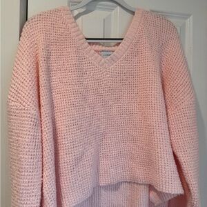 pink sweater